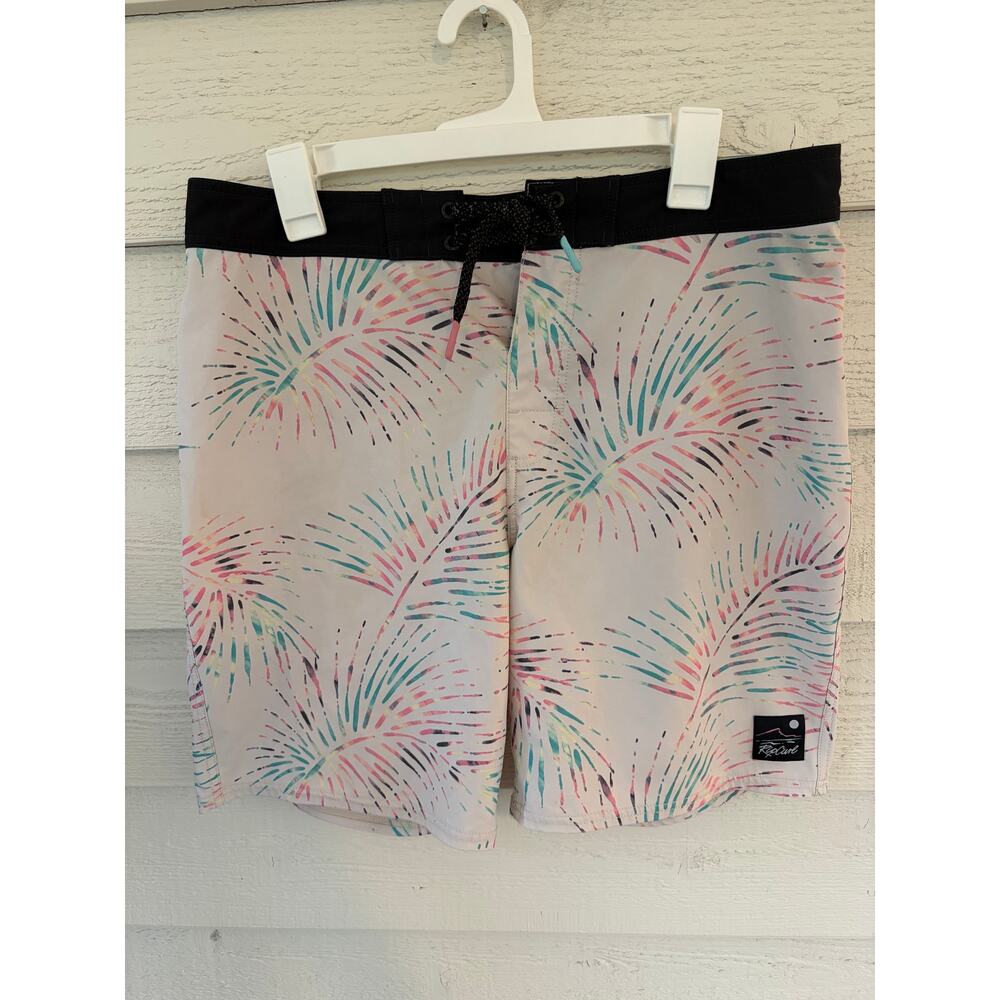 Rip Curl Mirage Board Shorts Men’s Size L Tropical Palm Print Swim Trunks - Picture 3 of 6